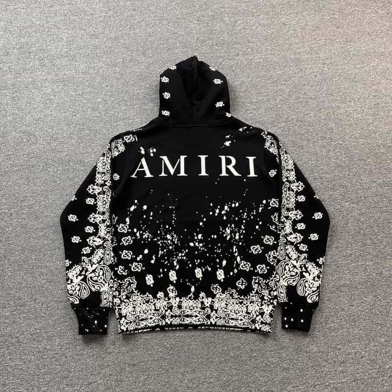 Hoodie Amiri Bandana Bleach All Over