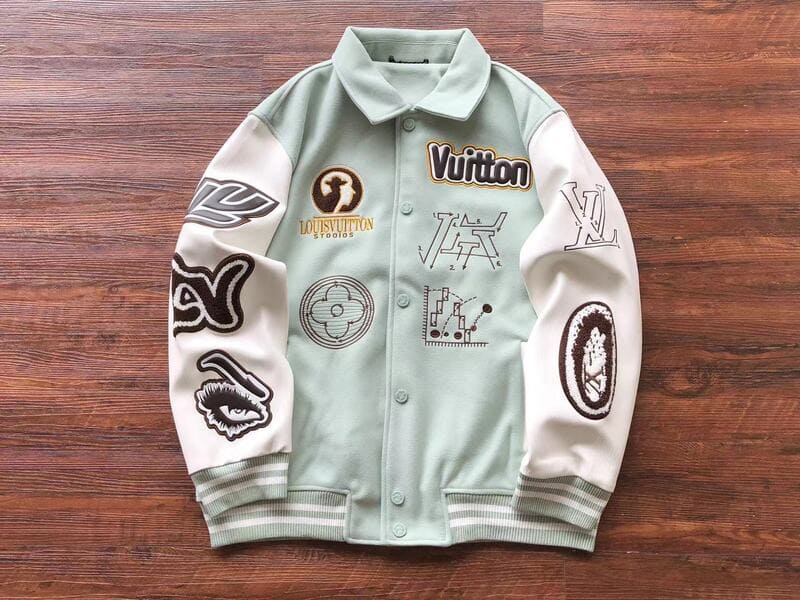 Jacket Louis Vuitton Leather and Wool Varsity