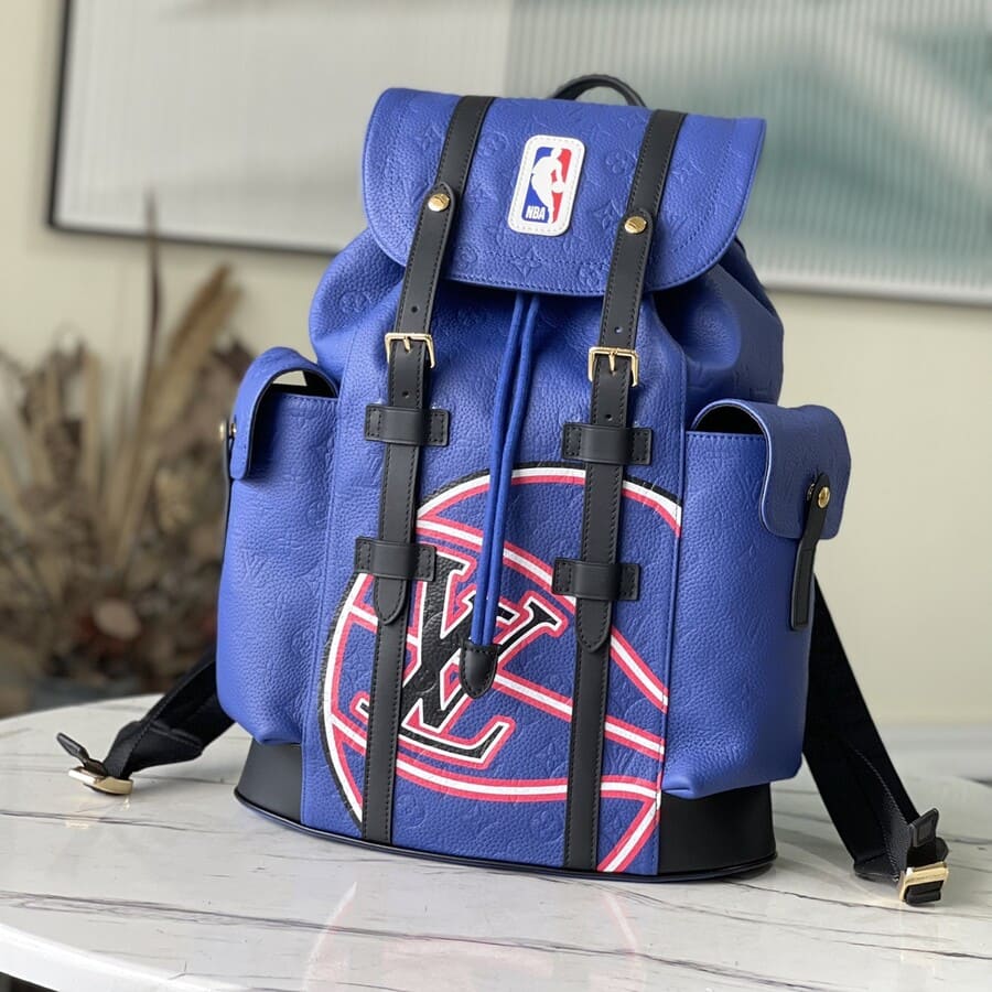 Backpack Louis Vuitton X NBA Christopher MM Blue