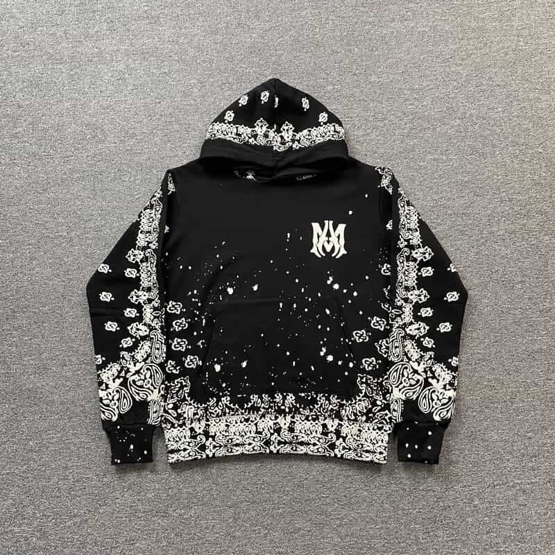 Hoodie Amiri Bandana Bleach All Over