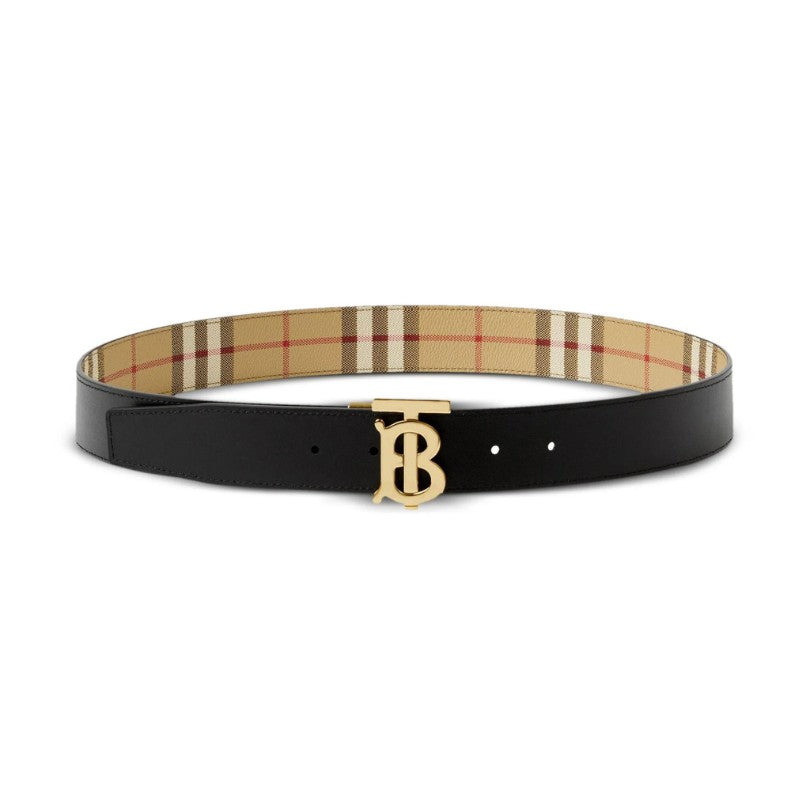 Belt Burberry Black Gold TB Plaque BY001