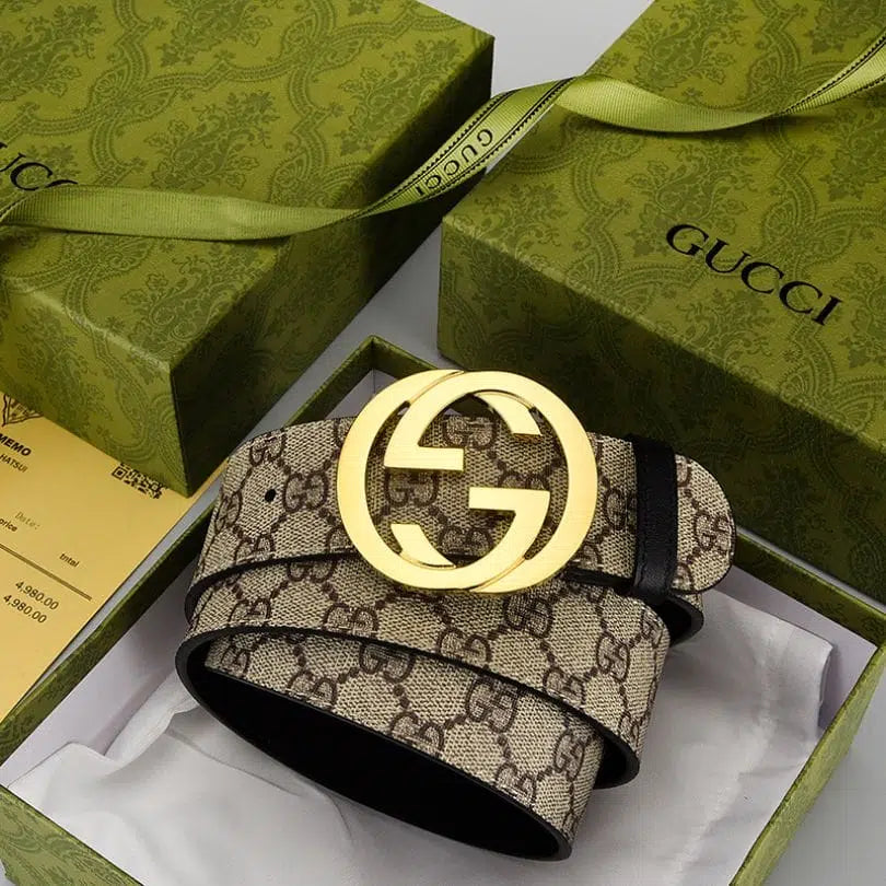 Belt Burberry Black Gold TB Plaque BY001